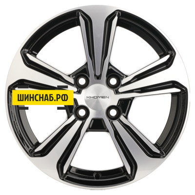 Khomen Wheels 6x15/4x100 ET46 D54,1 KHW1502 (Rio/Solaris) Black-FP