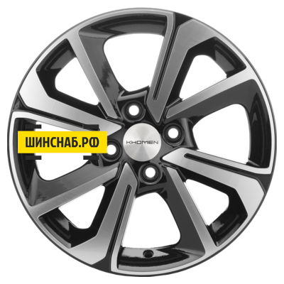 Khomen Wheels 6x15/4x100 ET46 D54,1 KHW1501 (Rio/Solaris) Black-FP